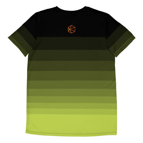 Athletic T-shirt - Modern Stripe Lime