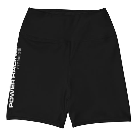 Power Racing Yoga Shorts - Black/White