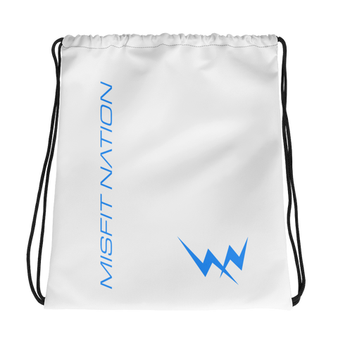 Misfit Nation Drawstring bag - White/Caribbean Blue