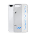 Misfit Nation iPhone Clear Case - Clear/Caribbean Blue