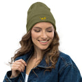 Misfit Nation Bolts Beanie - Pacific Moss/Gold