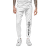 Power Racing Unisex Fleece Tapered Sweatpants - White