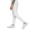 Power Racing Unisex Fleece Tapered Sweatpants - White