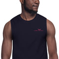 Misfit Nation Muscle Shirt - Embroidered Flamingo